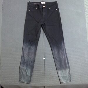 Ted Baker London Womens Skinny Dip Dye Ombre Jeans Black Grey Size 26